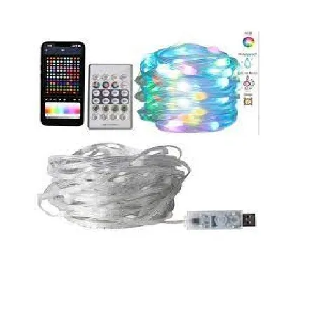 Светодиоlная уличная многоцветная лента-гирлянда ELK-BLEDOMA RGB led с пультом 5 м