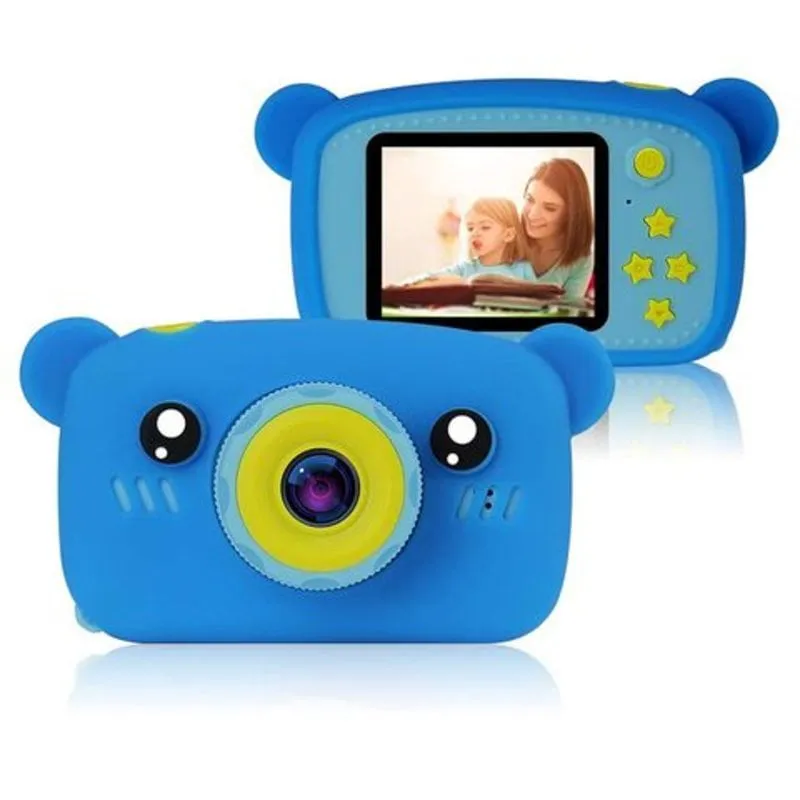 Детский цифровой фотоаппарат Zoo Kids Мишка голубой